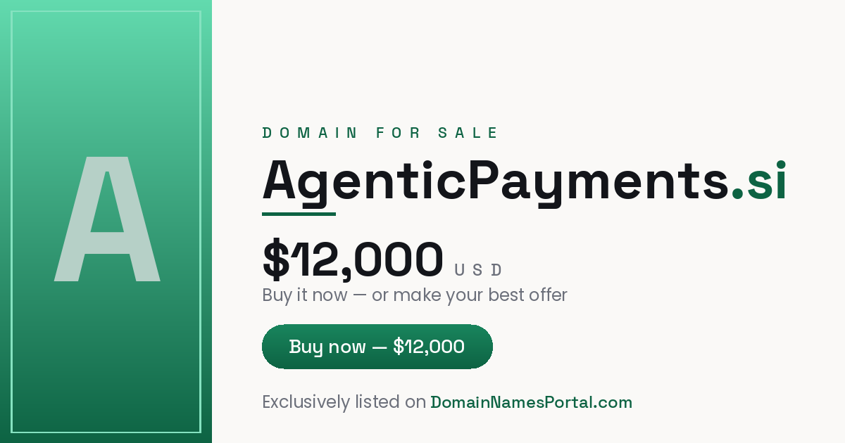 AgenticPayments.si share card