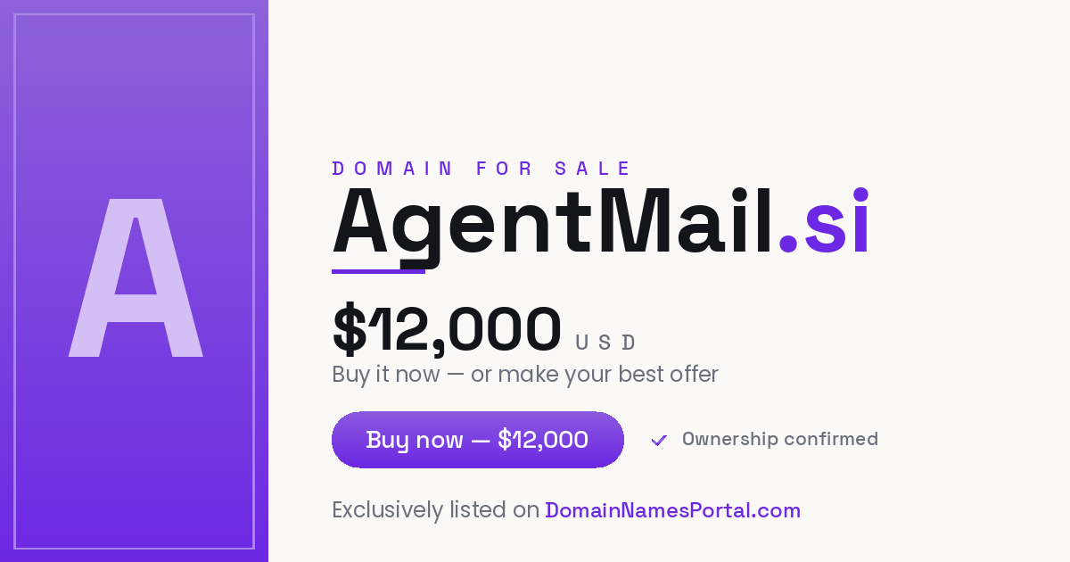 AgentMail.si share card