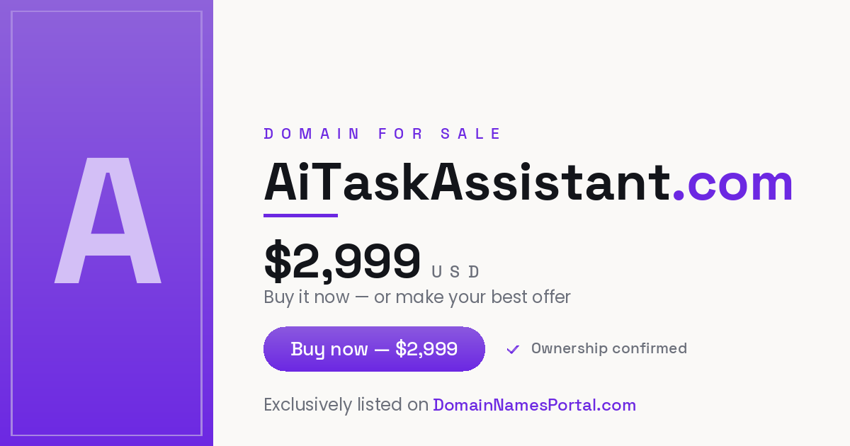 AiTaskAssistant.com share card
