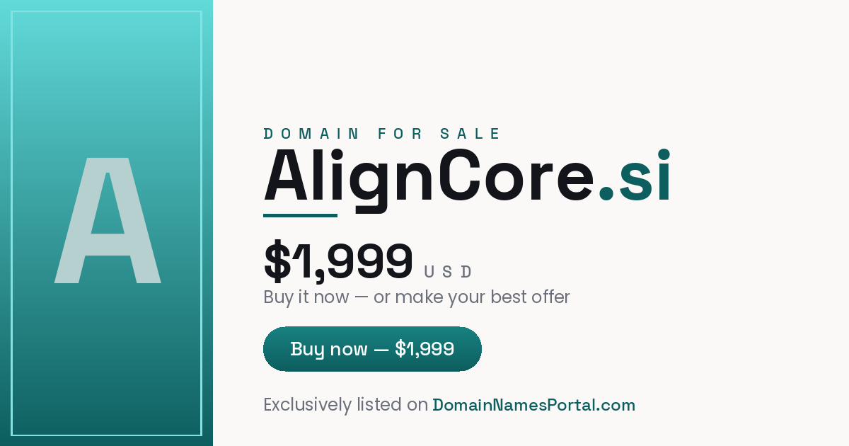 AlignCore.si share card