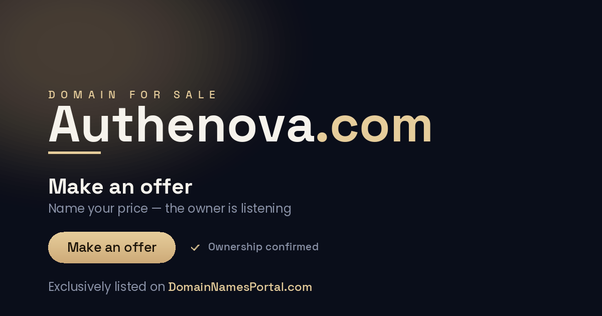 Authenova.com share card