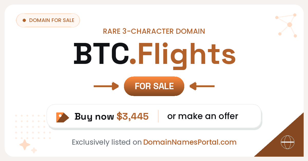BTC.Flights share card
