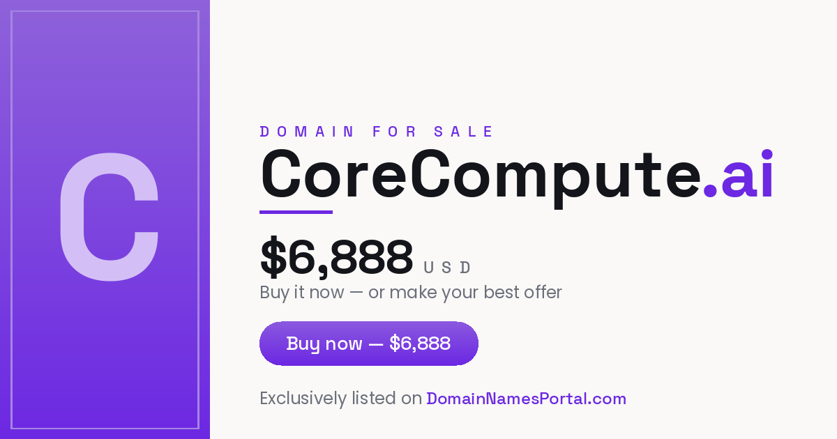 CoreCompute.ai share card