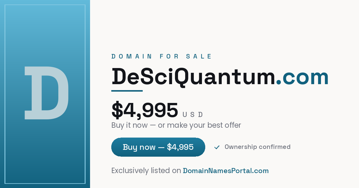 DeSciQuantum.com share card