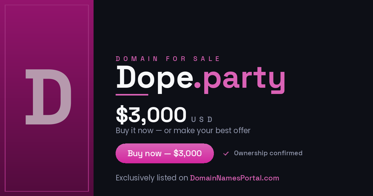 Dope.party share card