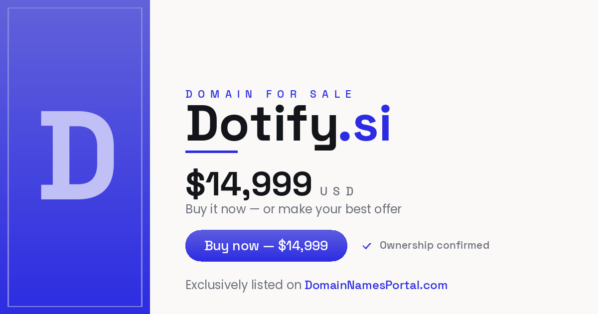 Dotify.si share card