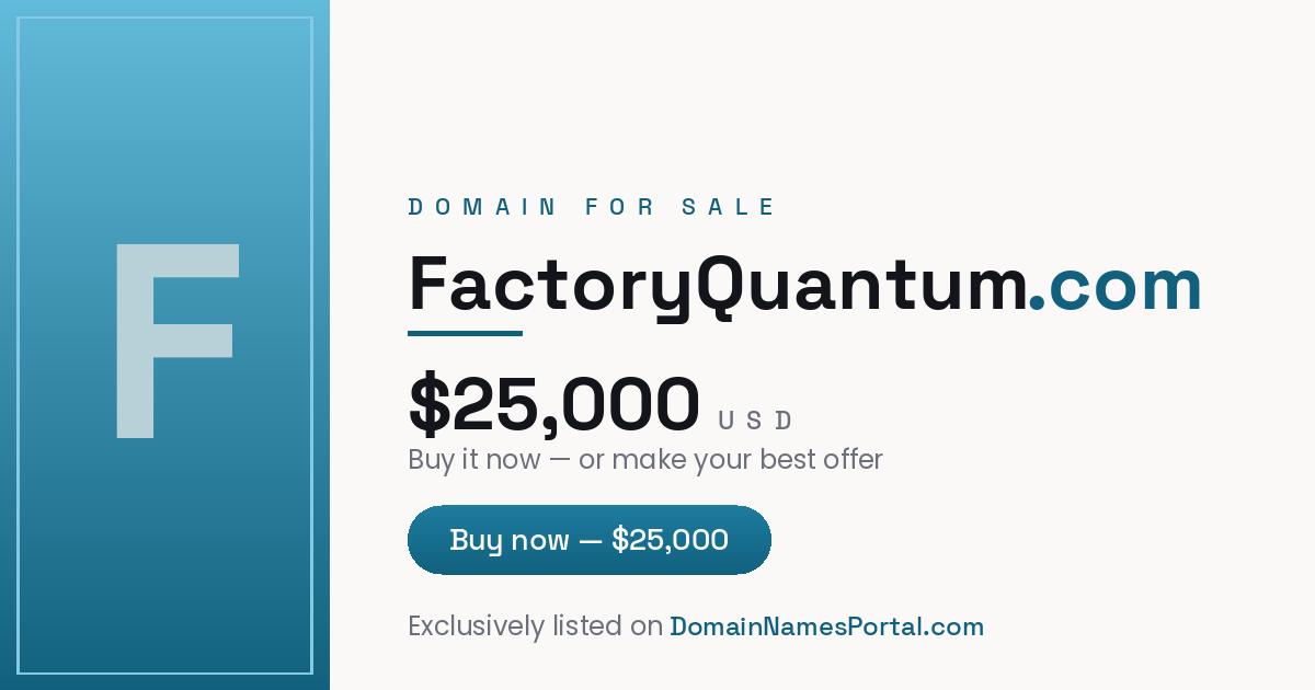 FactoryQuantum.com share card
