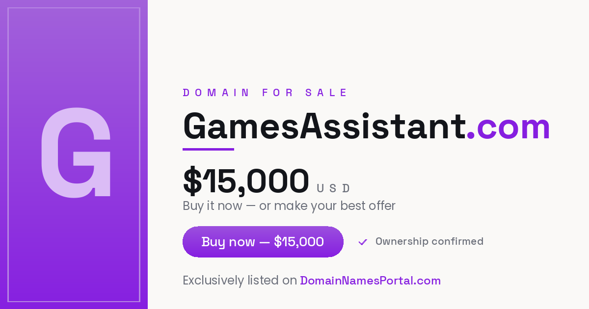 GamesAssistant.com share card