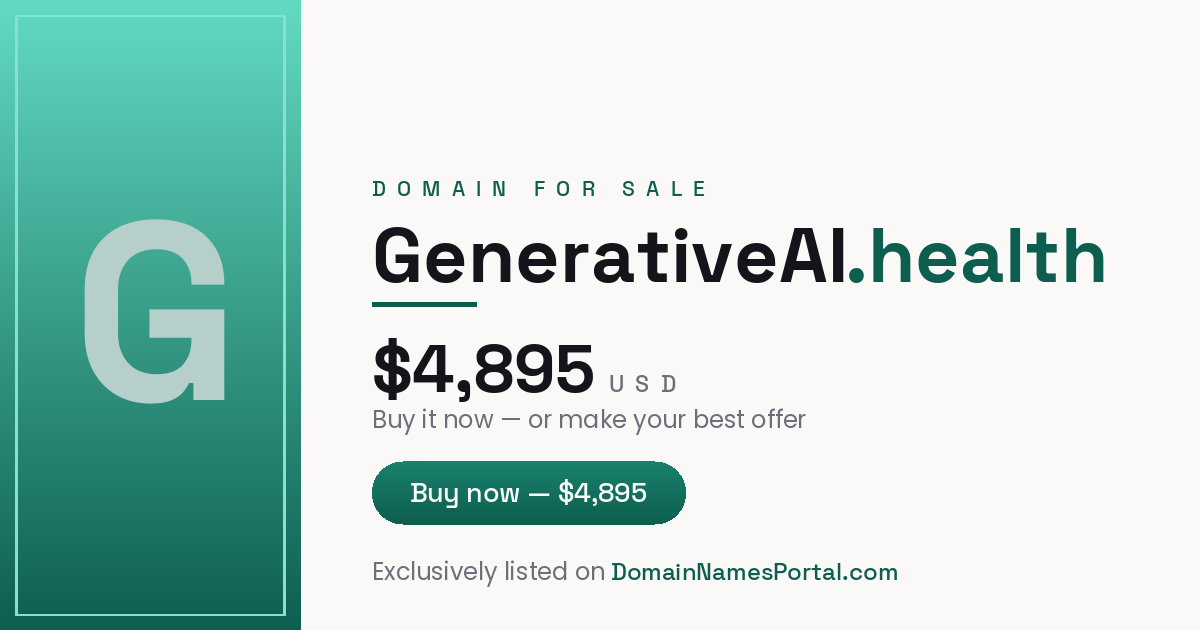 GenerativeAI.health share card