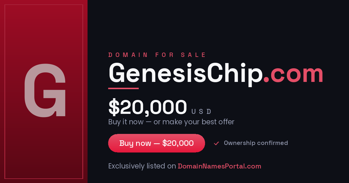 GenesisChip.com share card