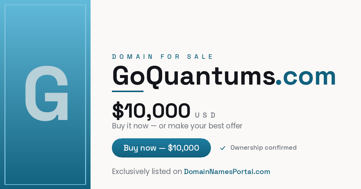 GoQuantums.com share card