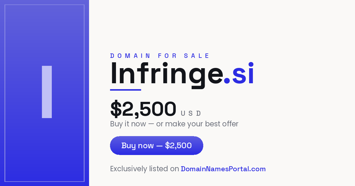 Infringe.si share card