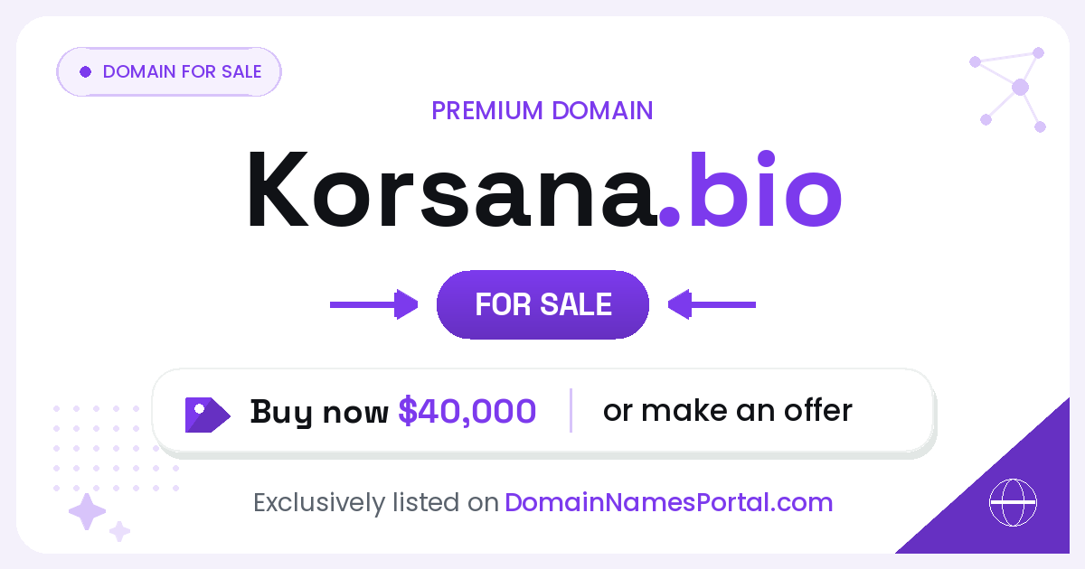 Korsana.bio share card
