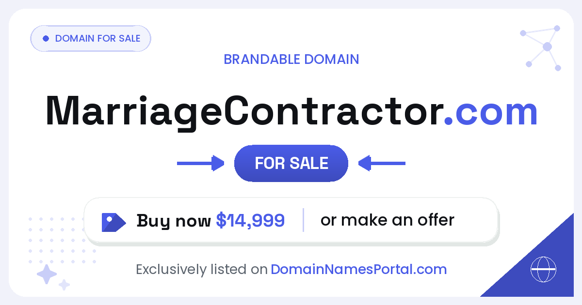 MarriageContractor.com share card