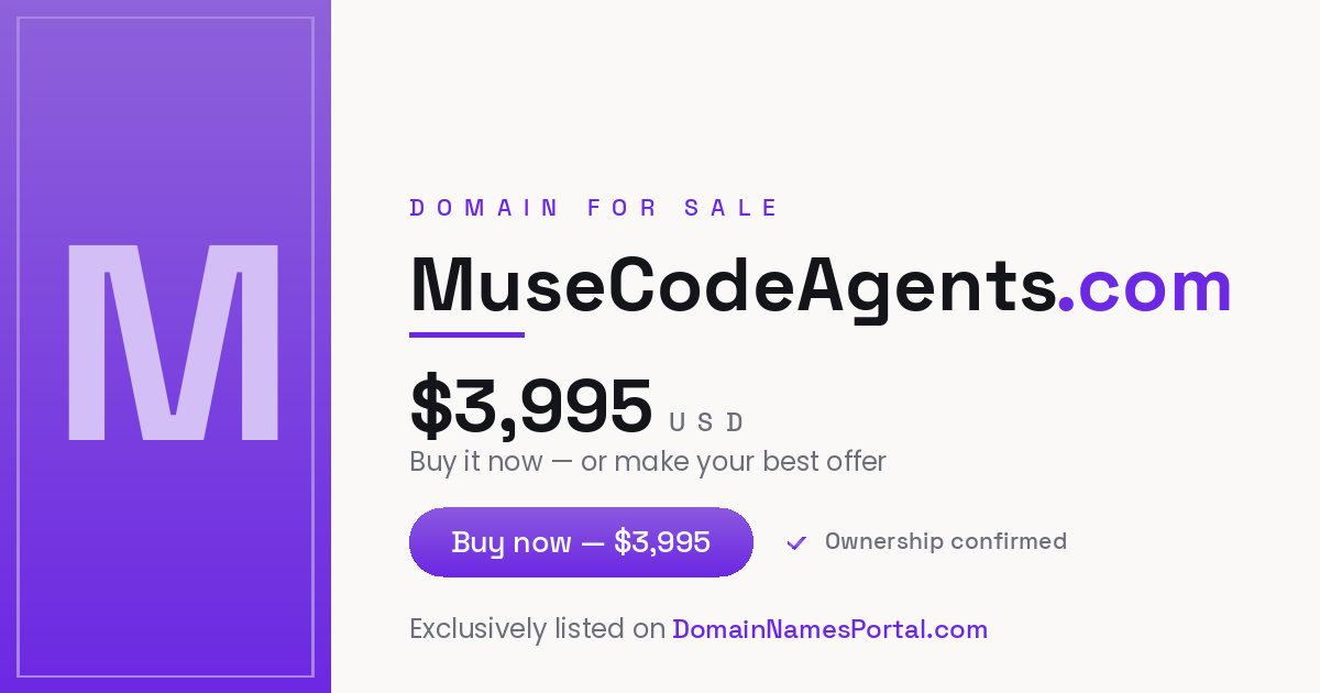 MuseCodeAgents.com share card