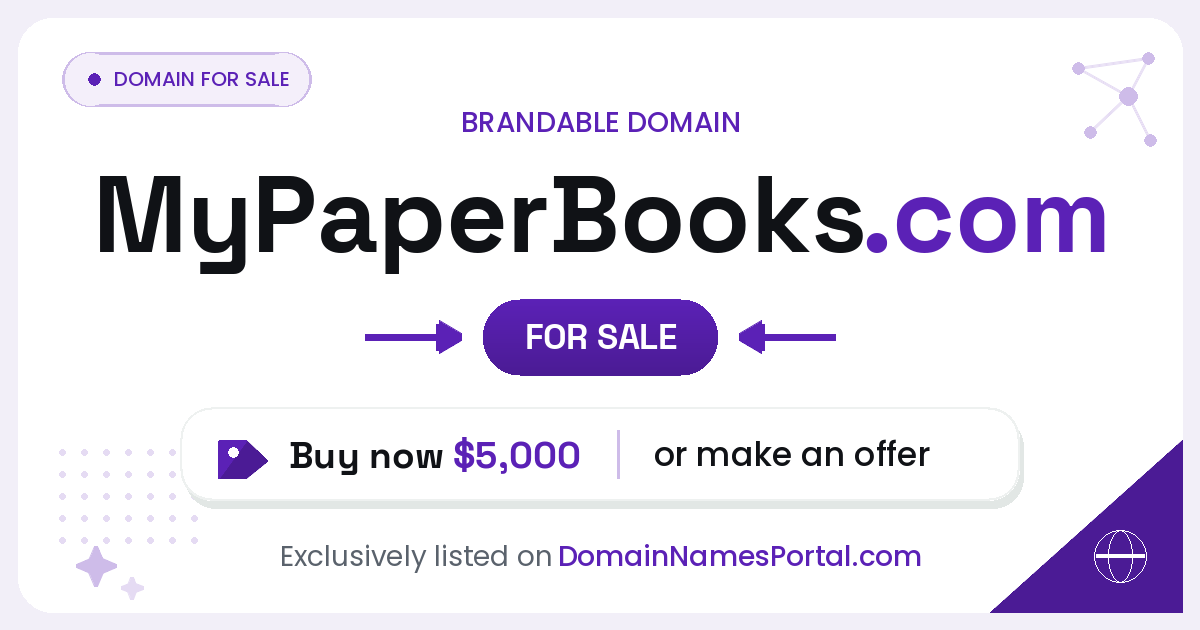 MyPaperBooks.com share card