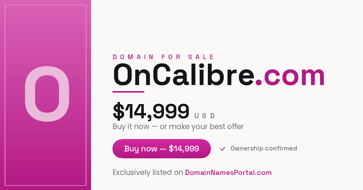 OnCalibre.com share card