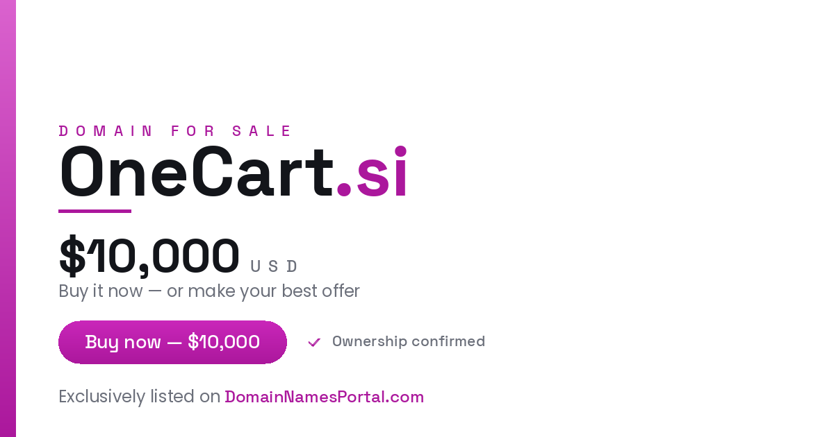 OneCart.si share card