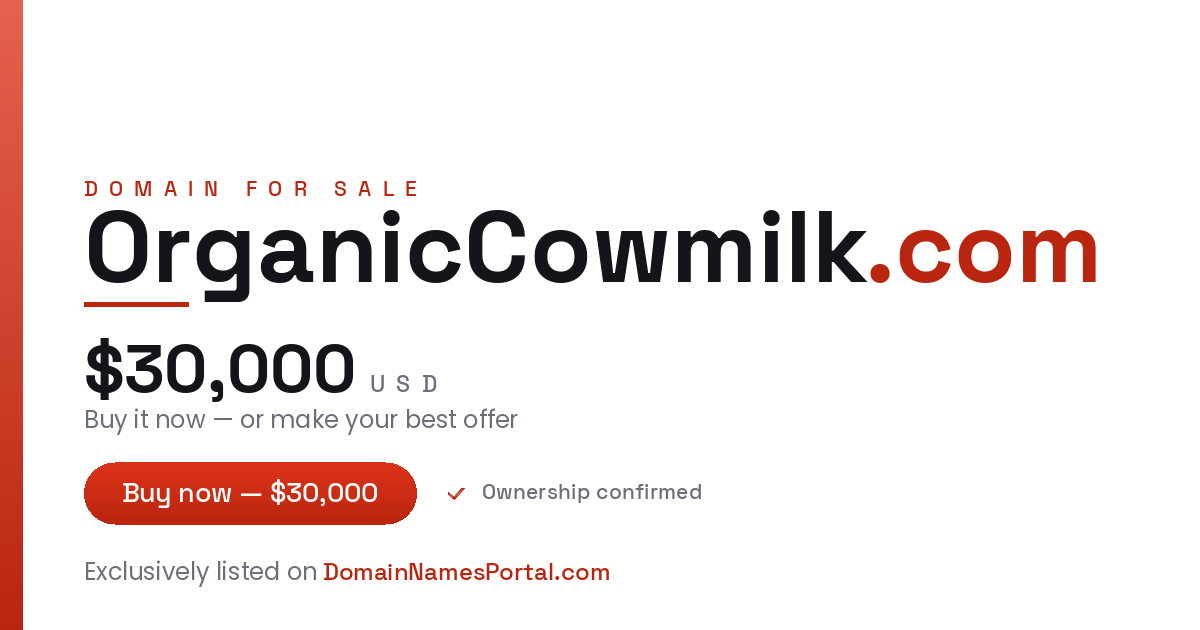 OrganicCowmilk.com share card