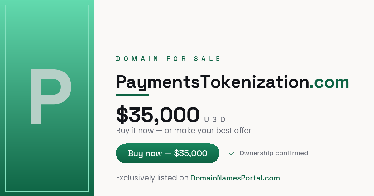 PaymentsTokenization.com share card