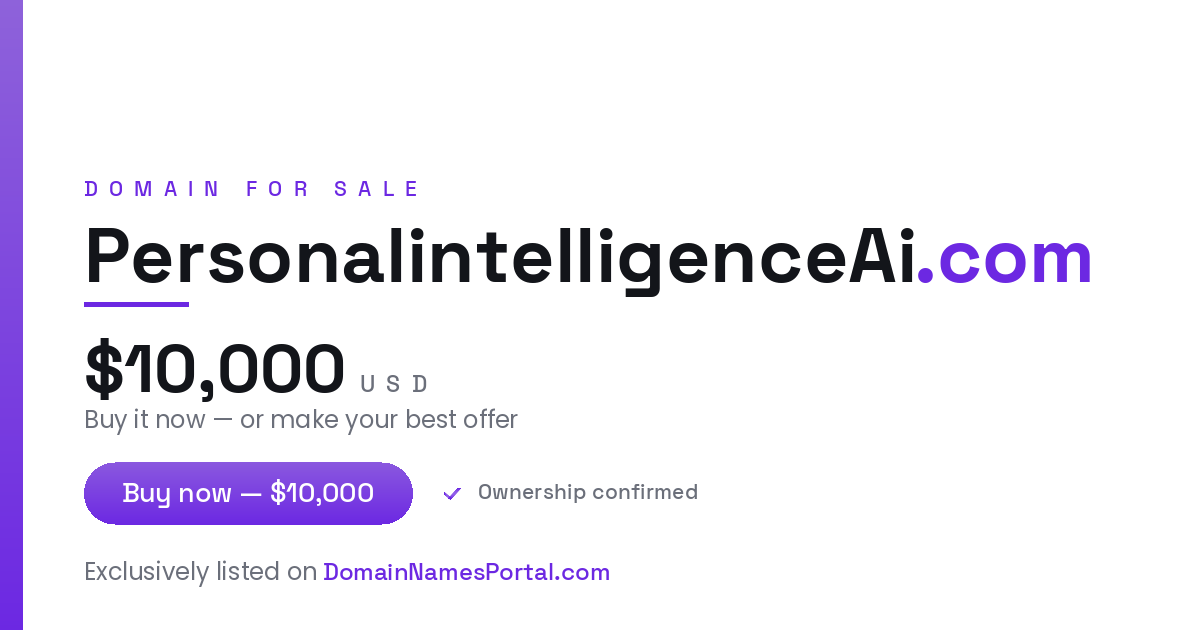 PersonalintelligenceAi.com share card