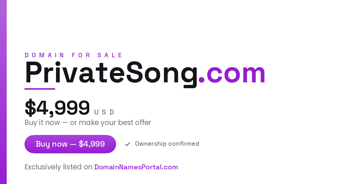 PrivateSong.com share card