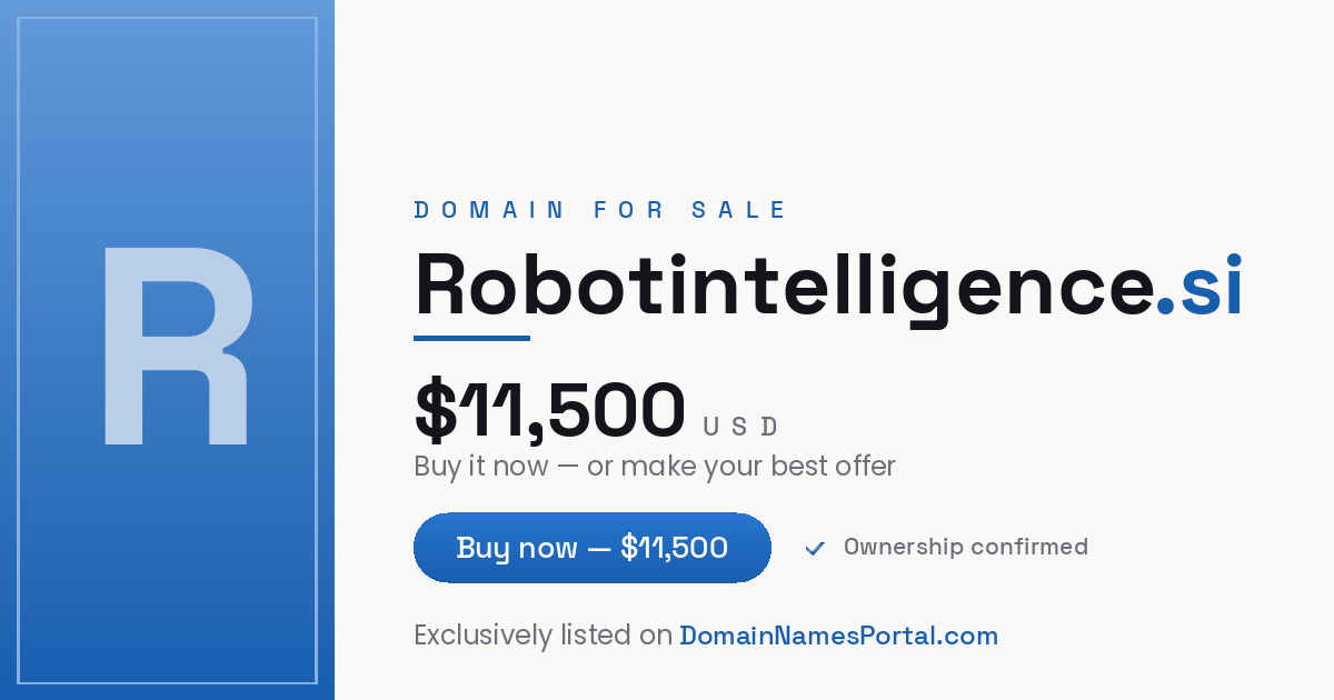Robotintelligence.si share card