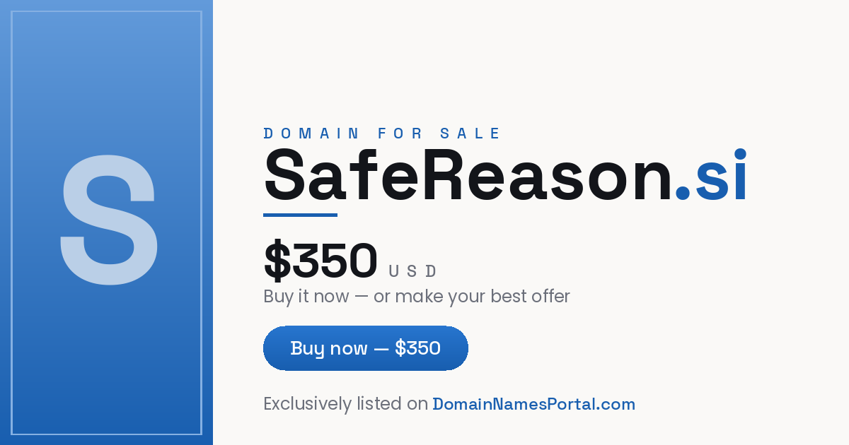 SafeReason.si share card