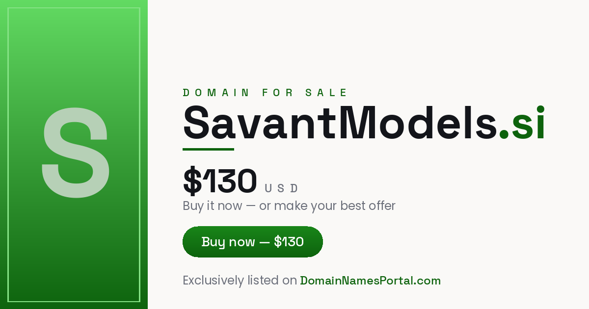SavantModels.si share card