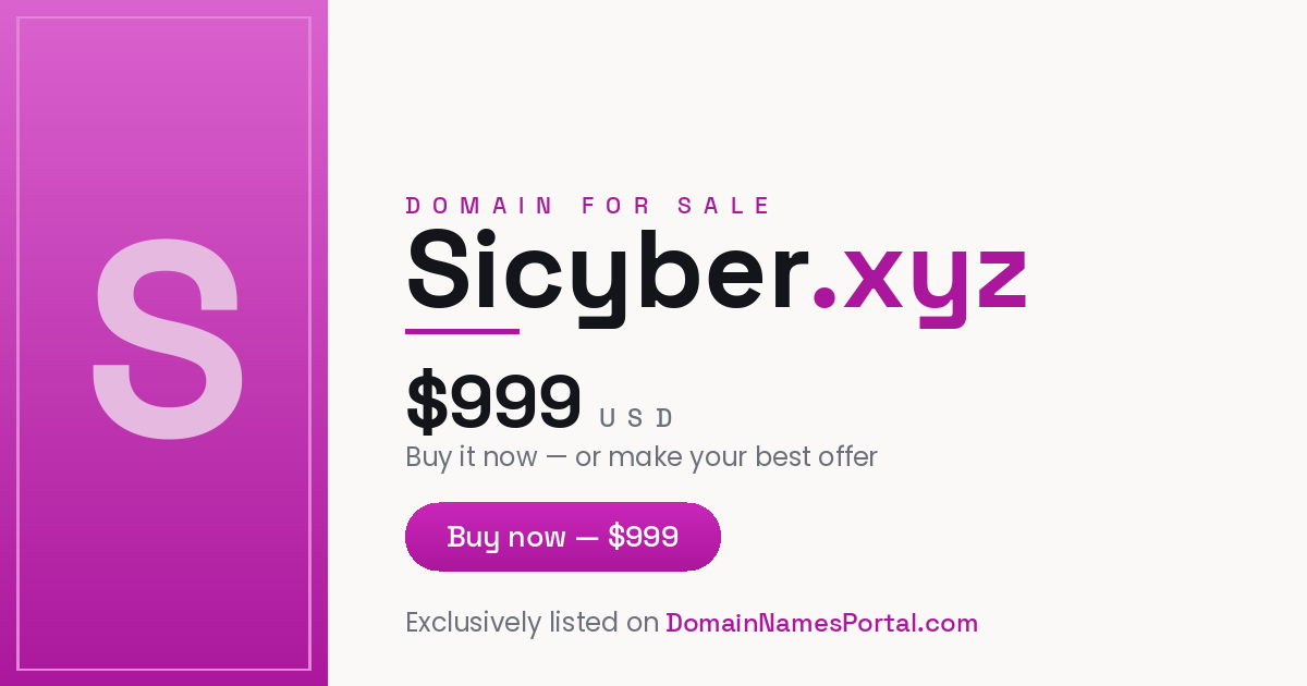 Sicyber.xyz share card