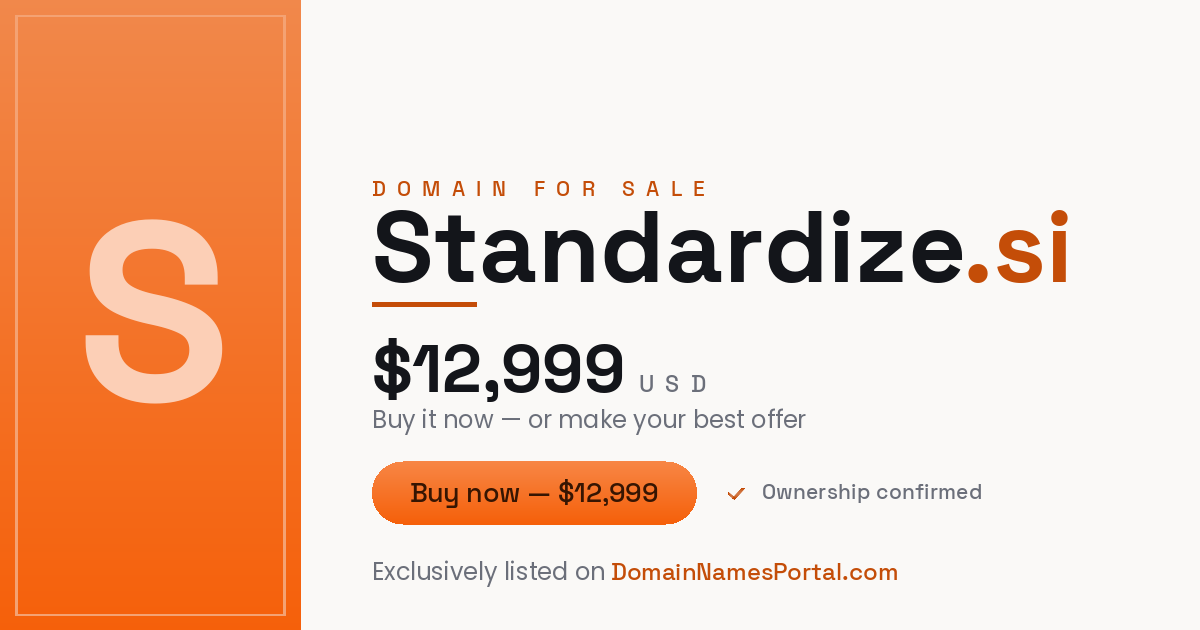 Standardize.si share card