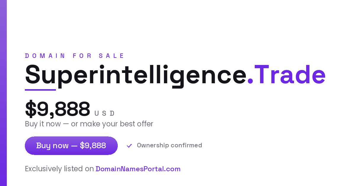 Superintelligence.Trade share card