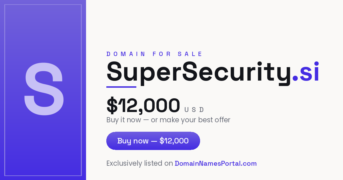 SuperSecurity.si share card