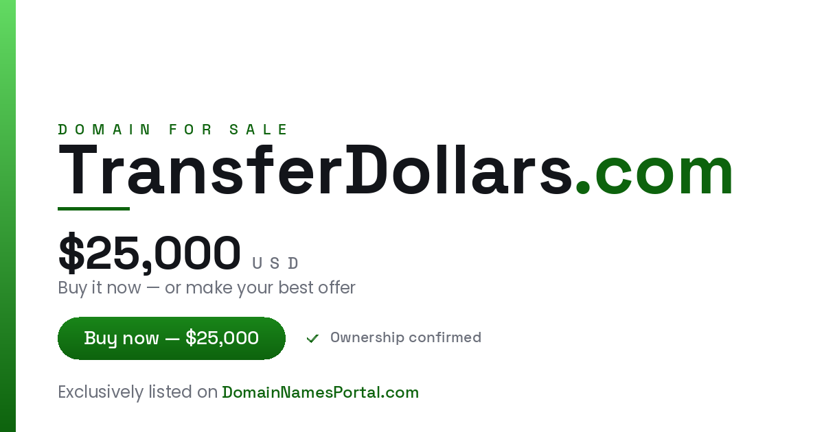 TransferDollars.com share card