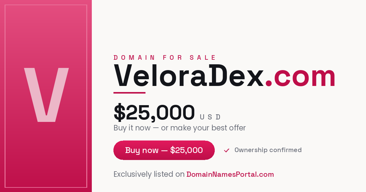VeloraDex.com share card