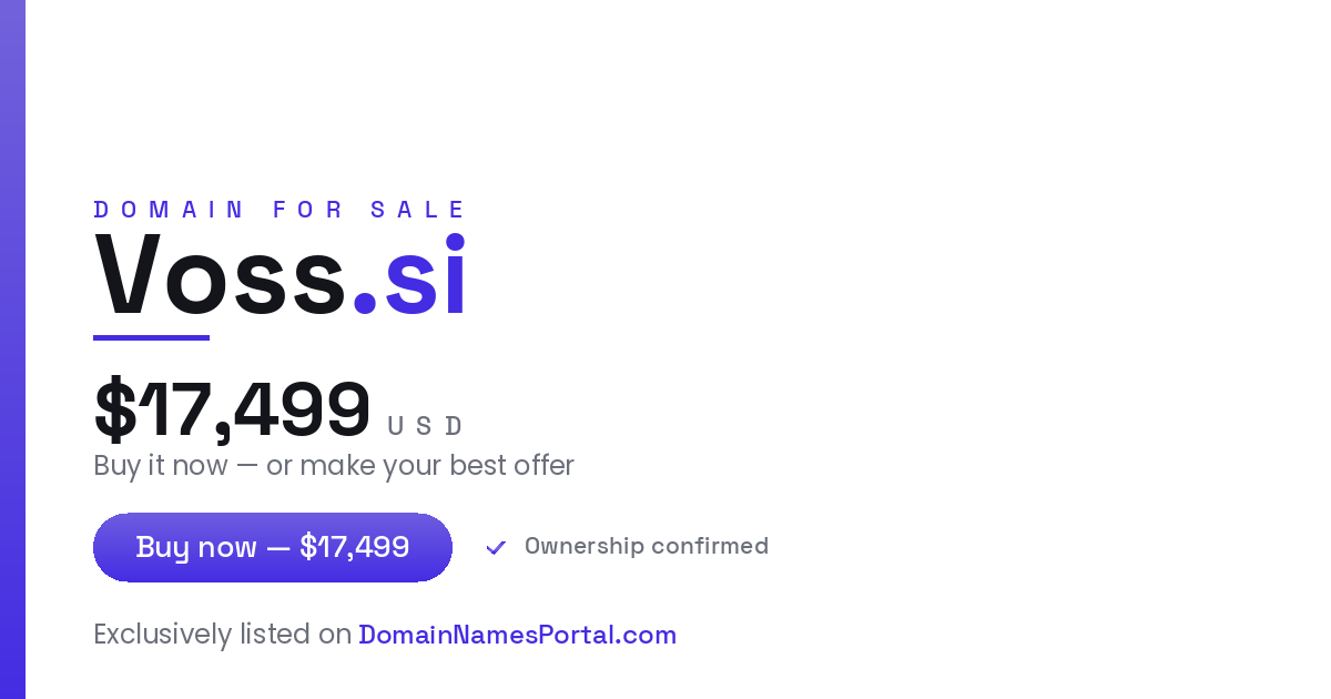 Voss.si share card