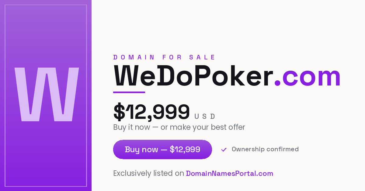 WeDoPoker.com share card